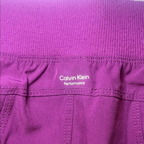Calvin Klein Performance Purple Track Pants with Elastic Waistband - Picture 7 of 7